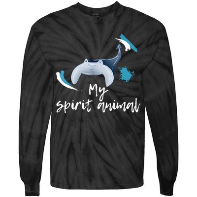 Manta Ray My Spirit Animal Stingray Manta Sea Rays Lovers TShirt Tie-Dye Long Sleeve Shirt