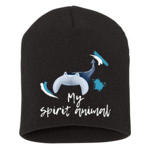 Manta Ray My Spirit Animal Stingray Manta Sea Rays Lovers TShirt Short Acrylic Beanie