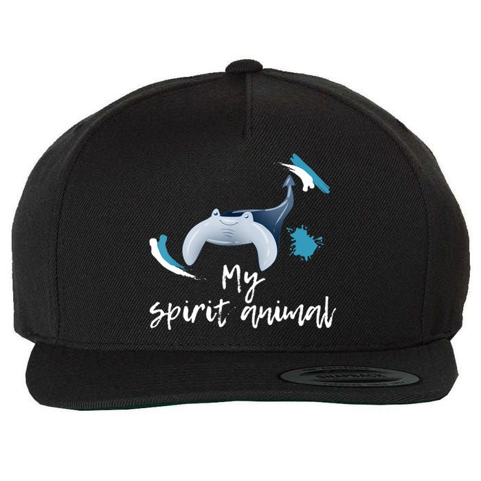 Manta Ray My Spirit Animal Stingray Manta Sea Rays Lovers TShirt Wool Snapback Cap