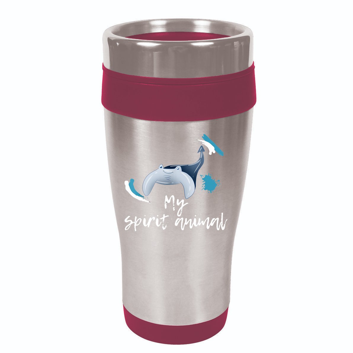 Manta Ray My Spirit Animal Stingray Manta Sea Rays Lovers TShirt 16oz Travel Tumbler