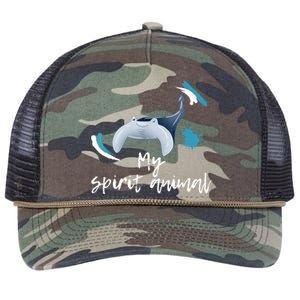 Manta Ray My Spirit Animal Stingray Manta Sea Rays Lovers TShirt Retro Rope Trucker Hat Cap