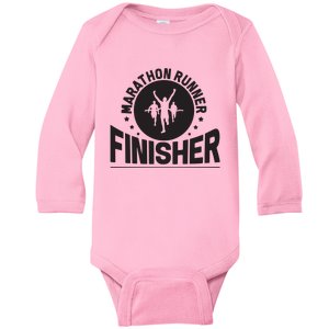 Marathon Runner Marathon Finisher Marathon Marathoners Hoodie Baby Long Sleeve Bodysuit