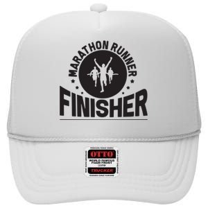 Marathon Runner Marathon Finisher Marathon Marathoners Hoodie High Crown Mesh Back Trucker Hat