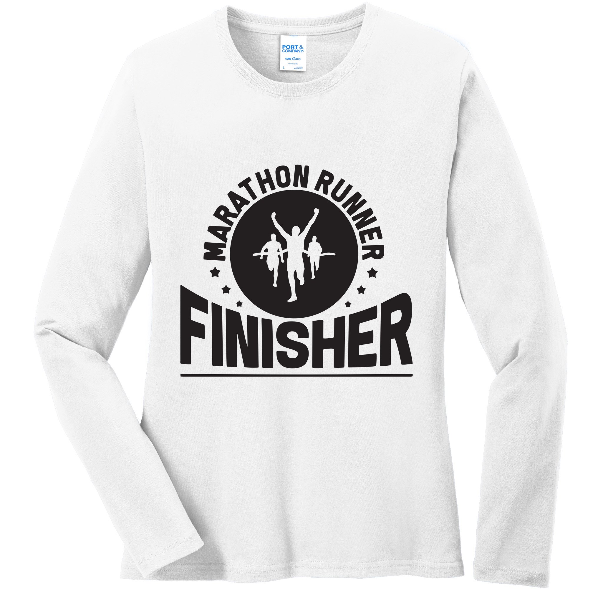 Marathon Runner Marathon Finisher Marathon Marathoners Hoodie Ladies Long Sleeve Shirt