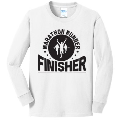 Marathon Runner Marathon Finisher Marathon Marathoners Hoodie Kids Long Sleeve Shirt