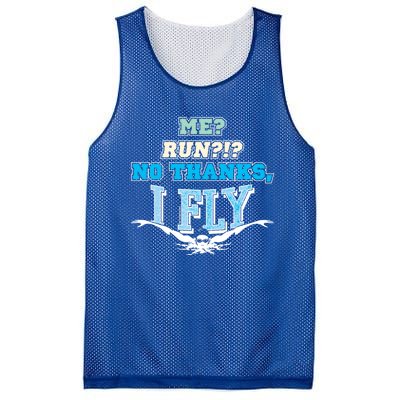 Me Run No Thanks I Fly Funny Butterfly Swimmer Swim Cute Gift Mesh Reversible Basketball Jersey Tank