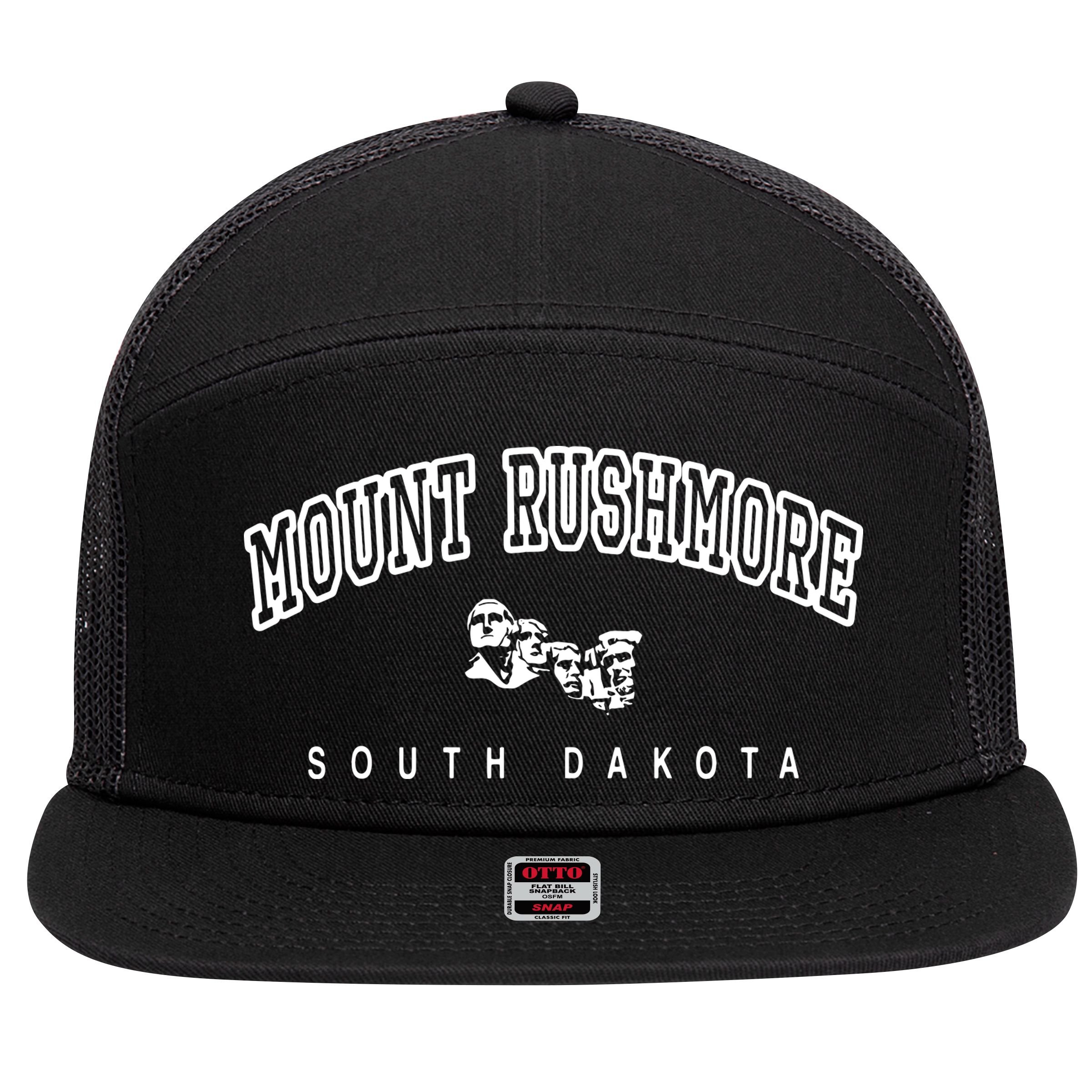 Mount Rushmore National Memorial South Dakota Usa 7 Panel Mesh Trucker Snapback Hat
