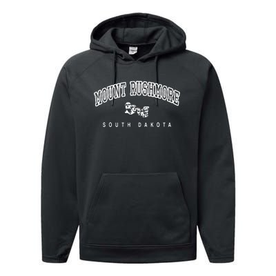 Mount Rushmore National Memorial South Dakota Usa Performance Fleece Hoodie