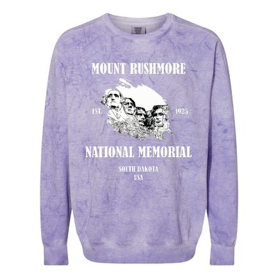 Mount Rushmore National Memorialsouth Dakota United States Of America Colorblast Crewneck Sweatshirt