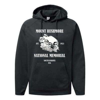 Mount Rushmore National Memorialsouth Dakota United States Of America Performance Fleece Hoodie