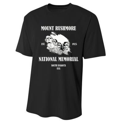 Mount Rushmore National Memorialsouth Dakota United States Of America Performance Sprint T-Shirt