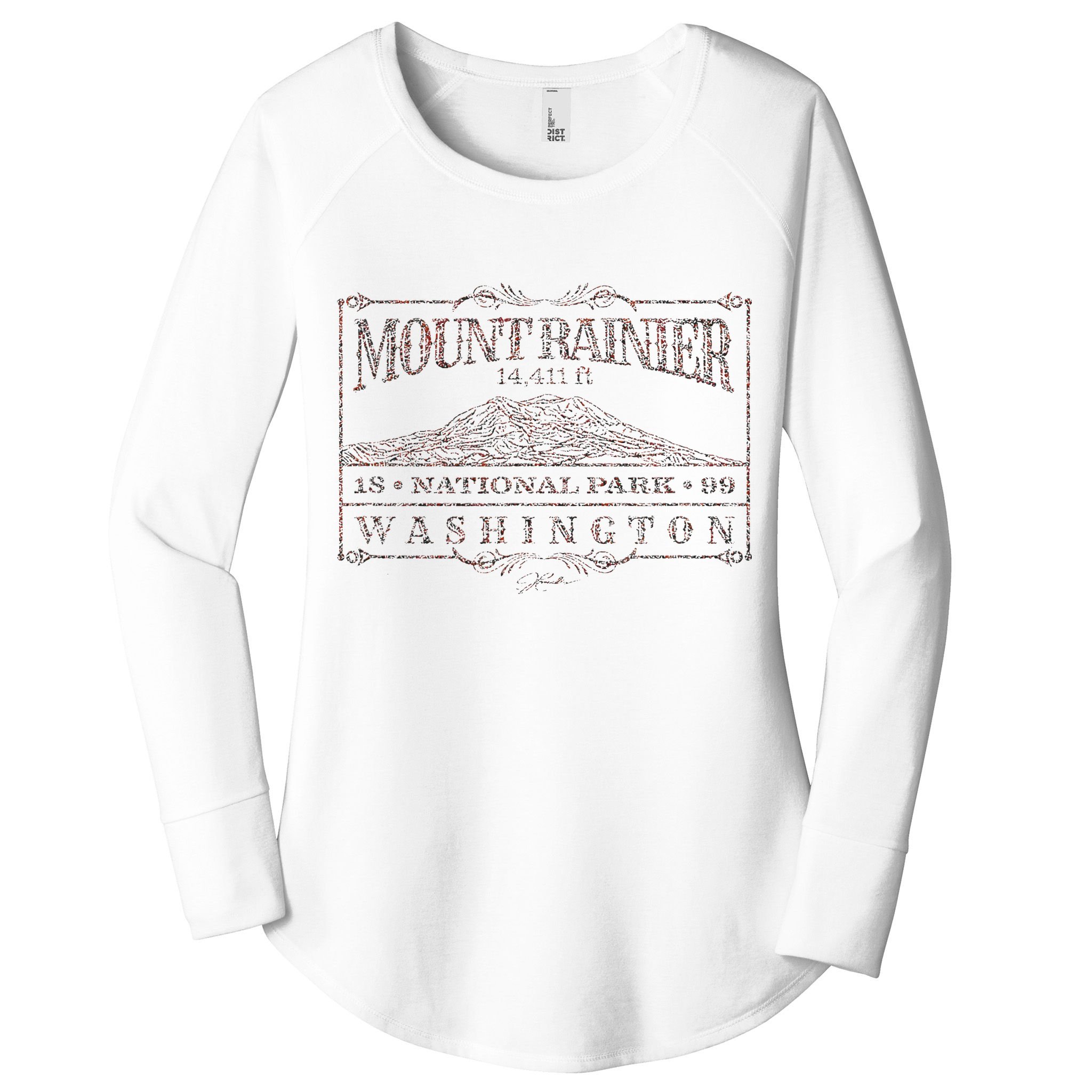 Mount Rainier National Park Women's Perfect Tri Tunic Long Sleeve Shirt