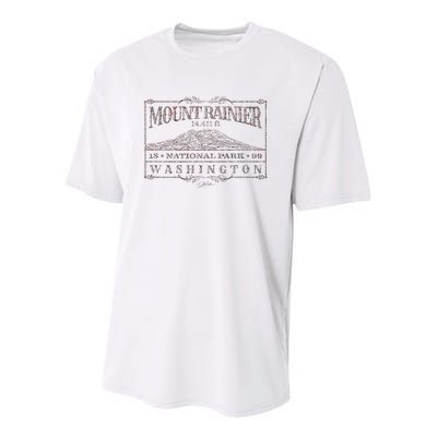 Mount Rainier National Park Youth Performance Sprint T-Shirt