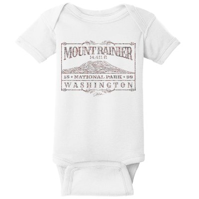 Mount Rainier National Park Baby Bodysuit