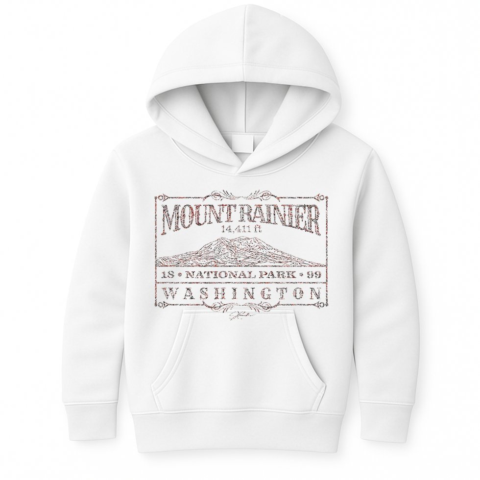 Mount Rainier National Park Kids Hoodie
