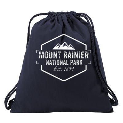 Mount Rainier National Park Gift Cascade Mountains Drawstring Bag