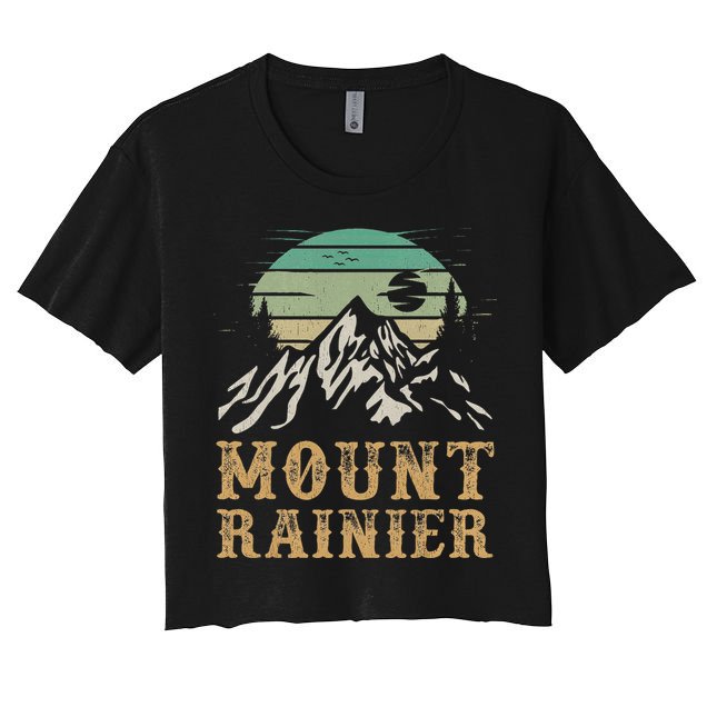 Mount Rainier National Park Merchandise Hiking Mt Rainier Crop Top