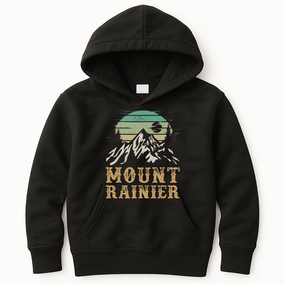 Mount Rainier National Park Merchandise Hiking Mt Rainier Kids Hoodie