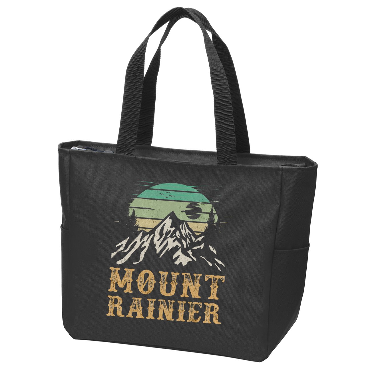 Mount Rainier National Park Merchandise Hiking Mt Rainier Zip Tote Bag