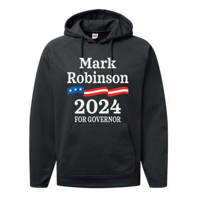 Mark Robinson North Carolina For Governor Election 2024 Performance Fleece Hoodie