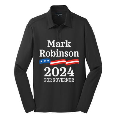 Mark Robinson North Carolina For Governor Election 2024 Silk Touch Performance Long Sleeve Polo