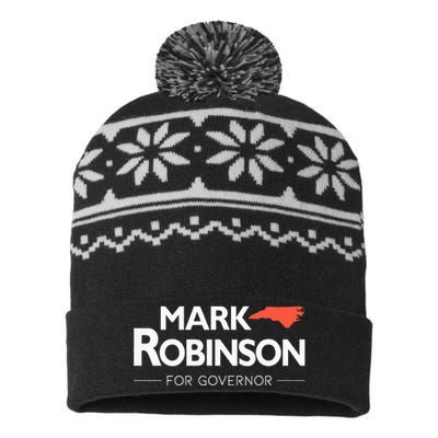 Mark Robinson North Carolina For Governor Election 2024 NC USA-Made Snowflake Beanie