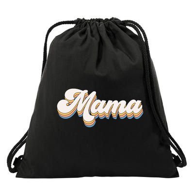Mama Retro New Mom Funny Gift Drawstring Bag