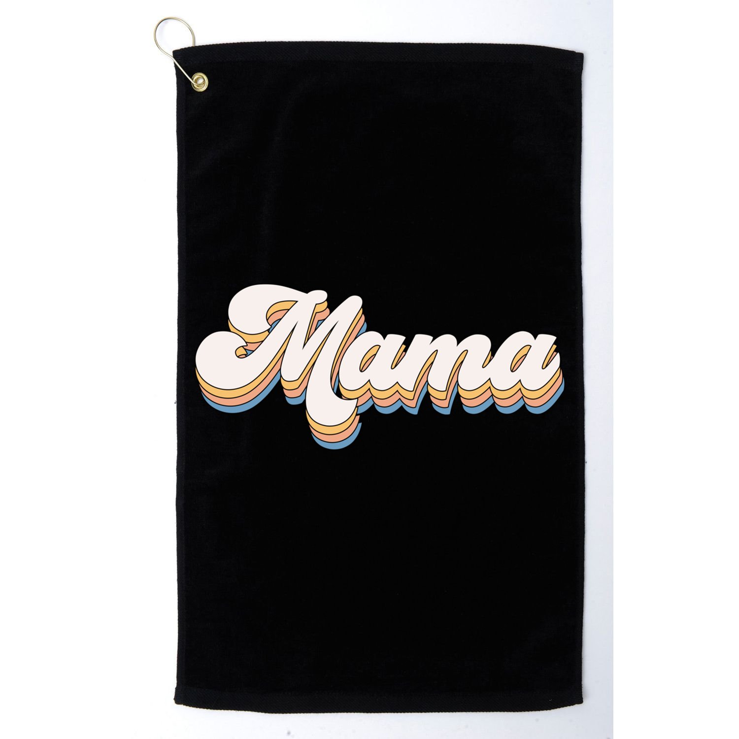 Mama Retro New Mom Funny Gift Golf Towel