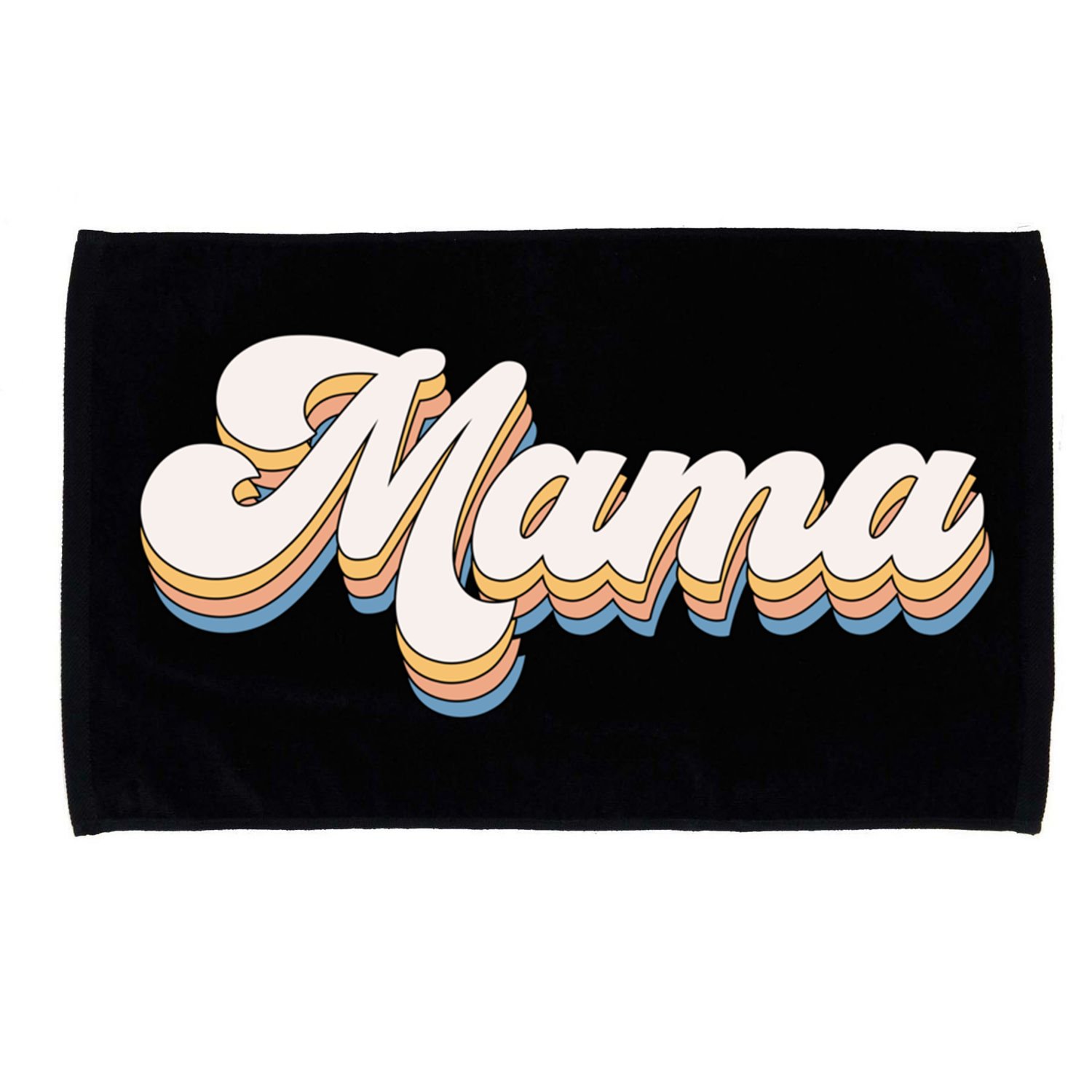 Mama Retro New Mom Funny Gift Microfiber Hand Towel