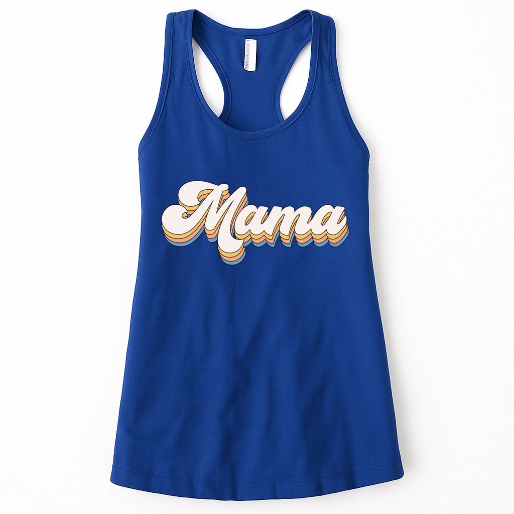 Mama Retro New Mom Funny Gift Womens Tank Top
