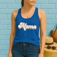 Mama Retro New Mom Funny Gift Womens Tank Top