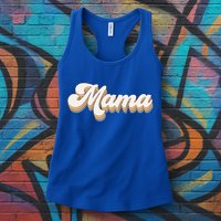 Mama Retro New Mom Funny Gift Womens Tank Top