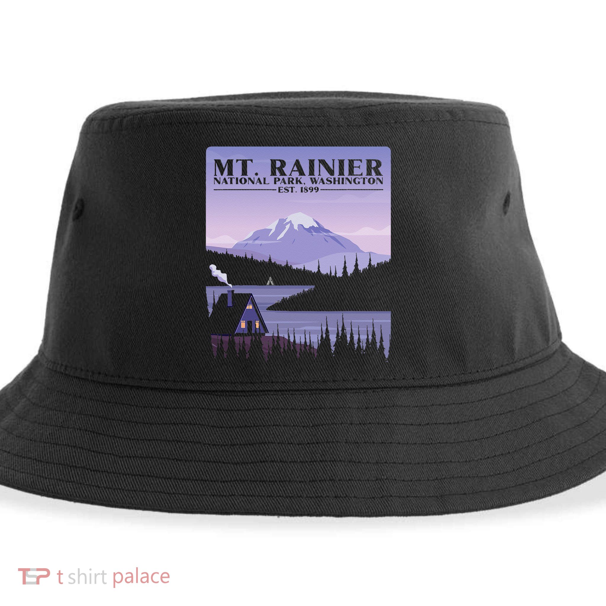 MT. Rainier National Park Hiking Vacation Sustainable Bucket Hat