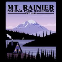 MT. Rainier National Park Hiking Vacation Drawstring Bag