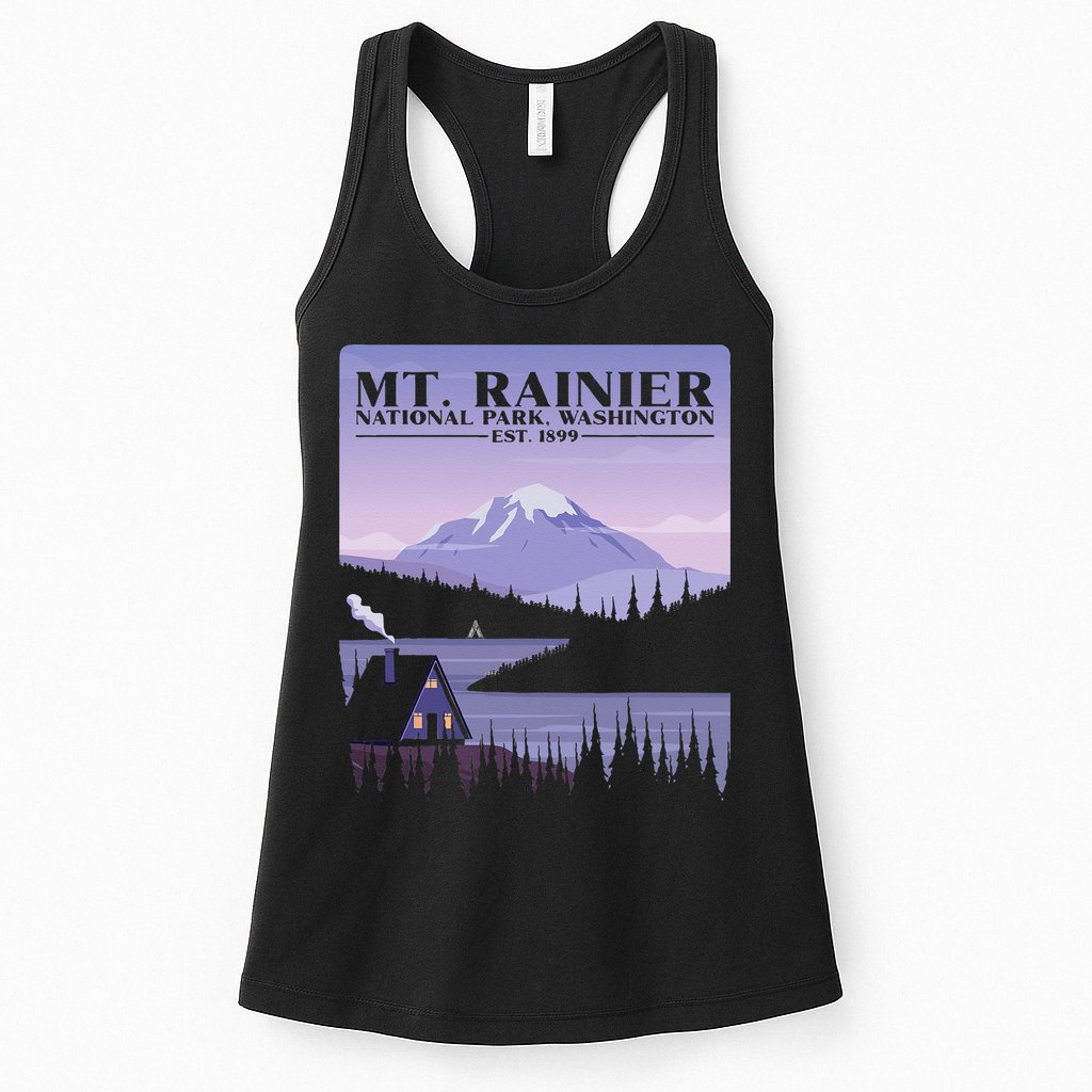 MT. Rainier National Park Hiking Vacation Womens Tank Top