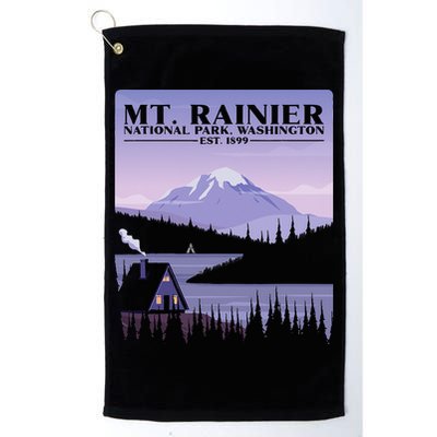 MT. Rainier National Park Hiking Vacation Golf Towel