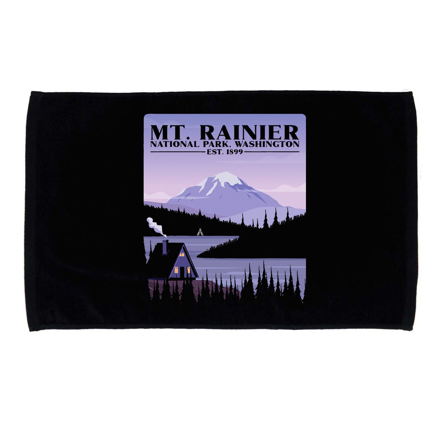 MT. Rainier National Park Hiking Vacation Microfiber Hand Towel