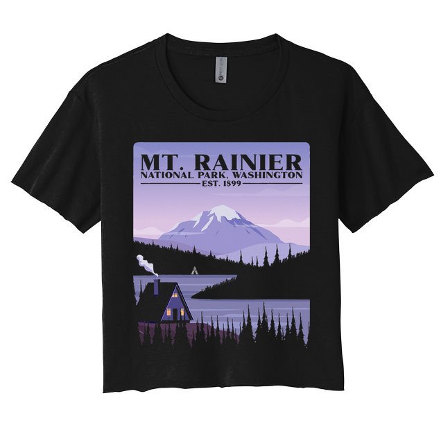 MT. Rainier National Park Hiking Vacation Crop Top