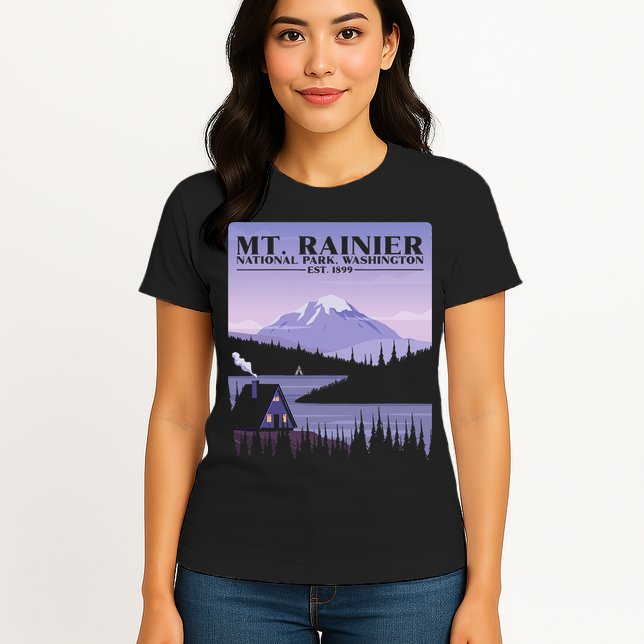 MT. Rainier National Park Hiking Vacation Womens T-Shirt