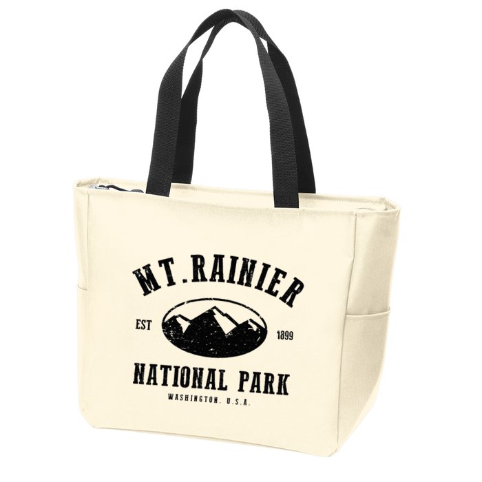 Mt. Rainier National Park Love Hiking Wanderlust Zip Tote Bag