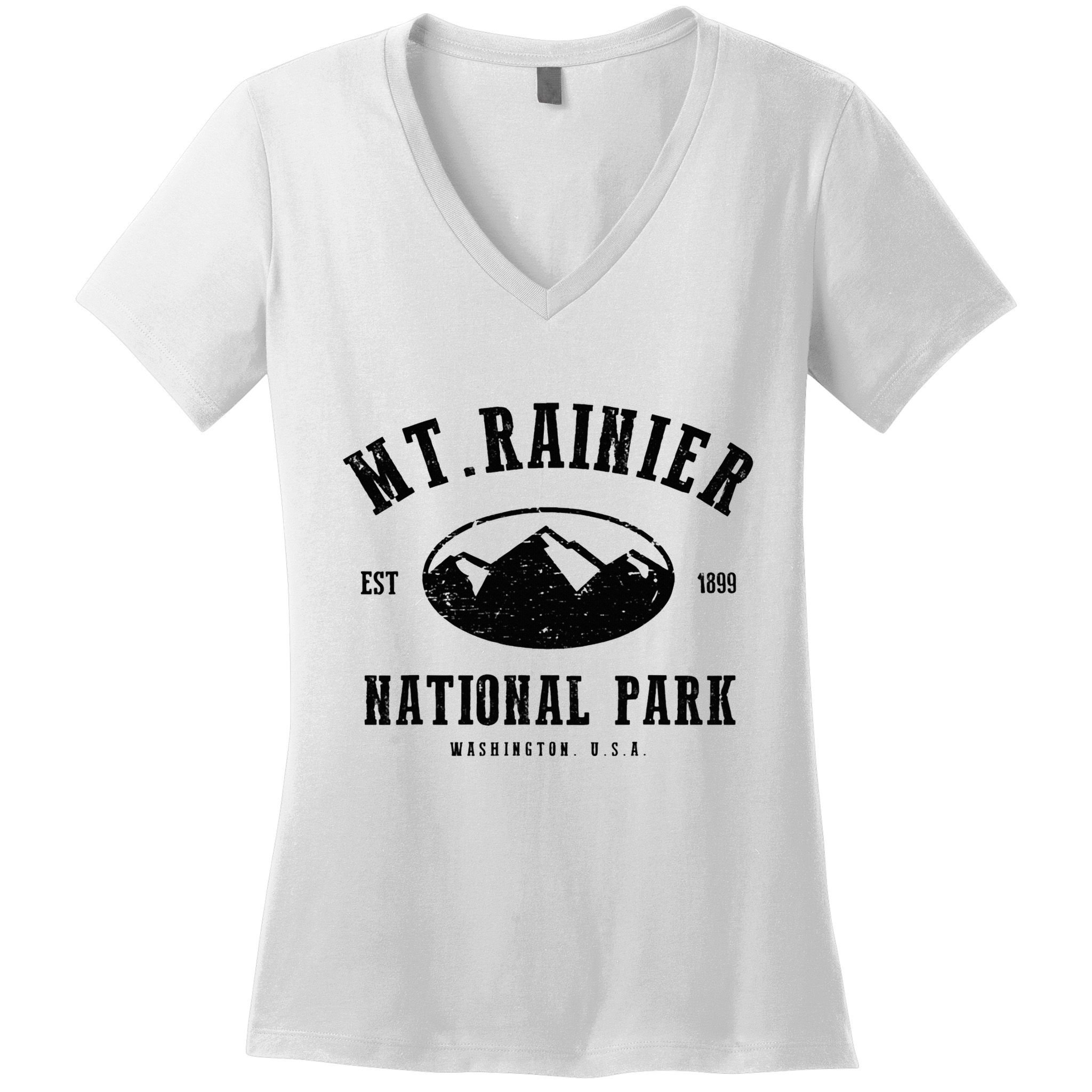 Mt. Rainier National Park Love Hiking Wanderlust Women's V-Neck T-Shirt