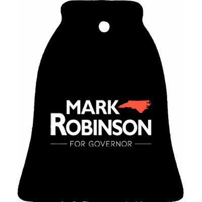 Mark Robinson North Carolina For Governor Election Ceramic Bell Ornament