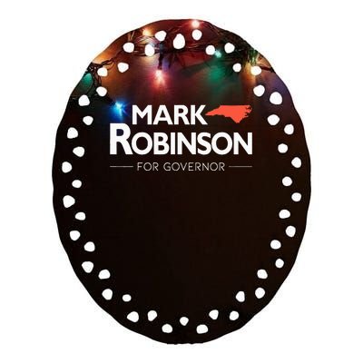 Mark Robinson North Carolina For Governor Election Ceramic Oval Ornament