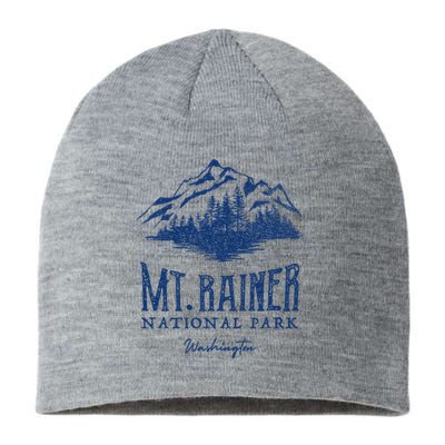 Mt. Rainier National Park Vintage Mountains Graphic Sustainable Beanie