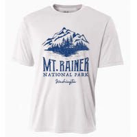 Mt. Rainier National Park Vintage Mountains Graphic Cooling Performance Crew T-Shirt