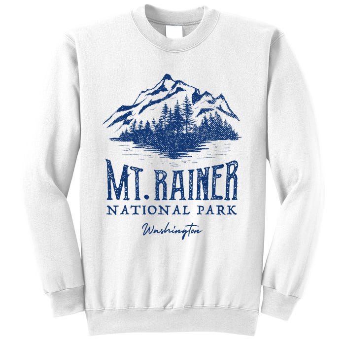 Mt. Rainier National Park Vintage Mountains Graphic Sweatshirt