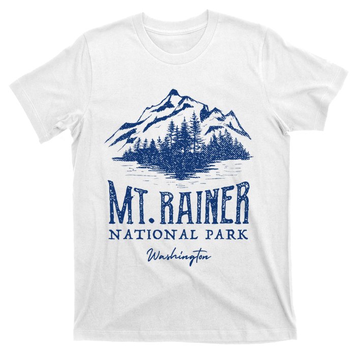 Mt. Rainier National Park Vintage Mountains Graphic T-Shirt