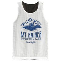 Mt. Rainier National Park Vintage Mountains Graphic Mesh Reversible Basketball Jersey Tank