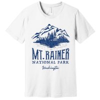 Mt. Rainier National Park Vintage Mountains Graphic Premium T-Shirt