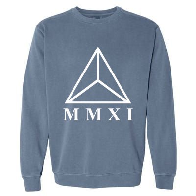 Mmxi Roman Numerals Triangle Garment-Dyed Sweatshirt